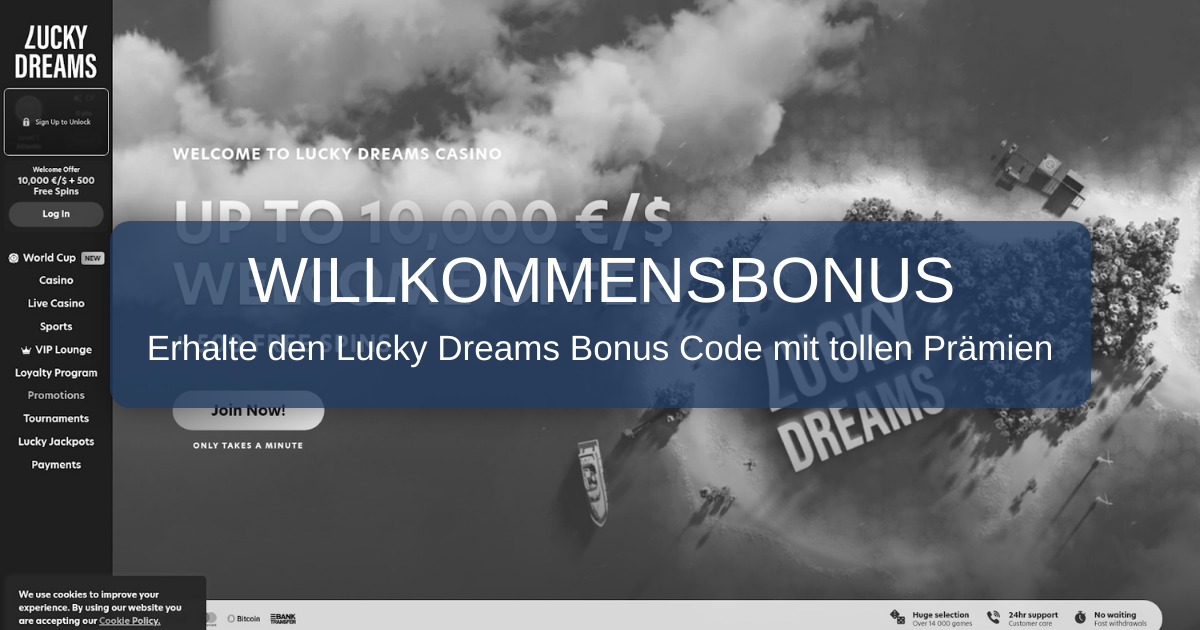 Lucky Dreams Bonus Code: Ohne Einzahlung unsere Plattform entdecken